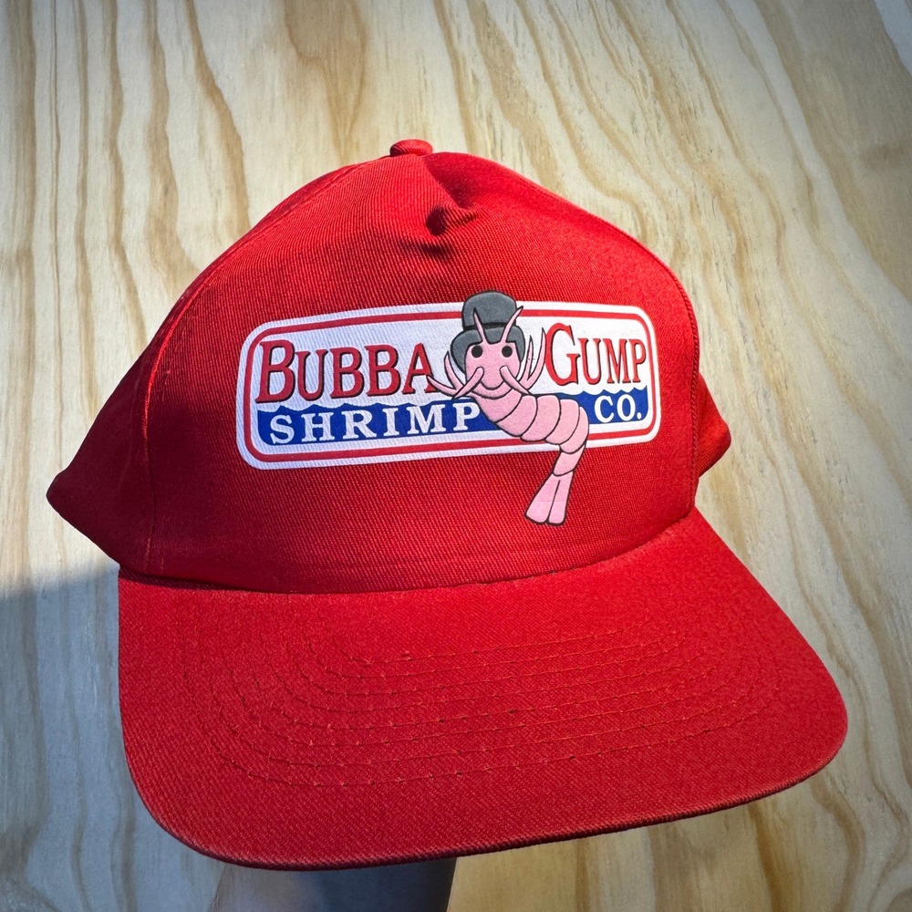 Bubba Gump Shrimp Co Forrest Gump Red Snapback Trucker Hat Movie Promo Cap